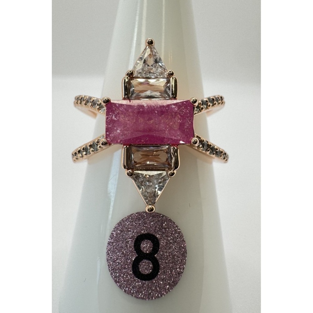 Size 8 Bomb Party Ring - RBP8380 Nebula Of Sparkle - Pink Ice Crystal